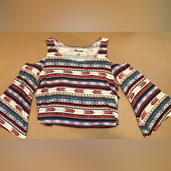 Wrangler Open Shoulder Long Sleeve Top Small - Picture 1 of 3